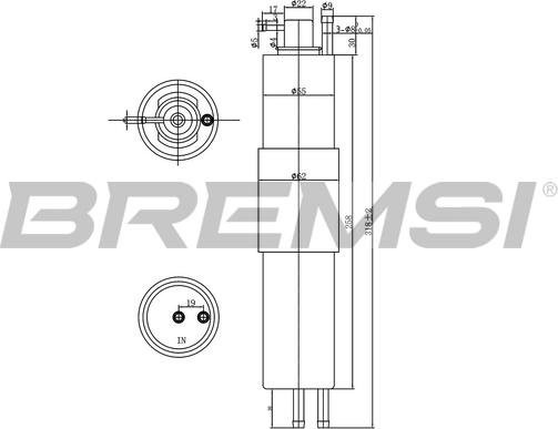 Bremsi FE1521 - Паливний фільтр autozip.com.ua