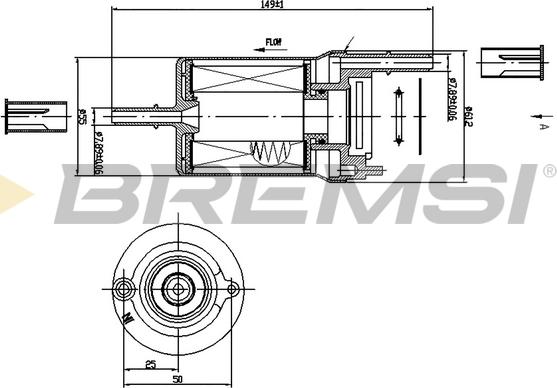 Bremsi FE1018 - Паливний фільтр autozip.com.ua