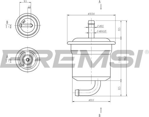 Bremsi FE1892 - Паливний фільтр autozip.com.ua