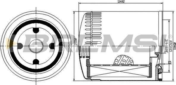 Bremsi FE1859 - Паливний фільтр autozip.com.ua