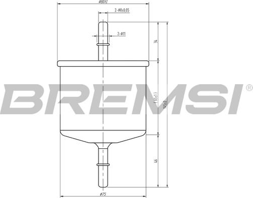 Bremsi FE1887 - Паливний фільтр autozip.com.ua