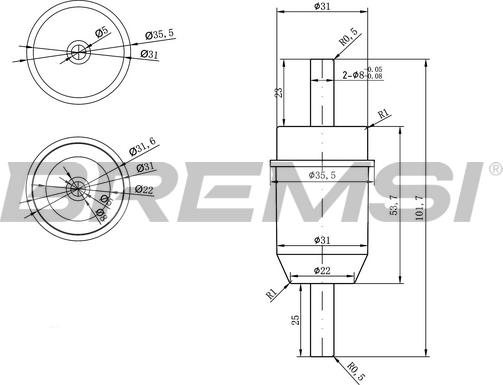 Bremsi FE1823 - Паливний фільтр autozip.com.ua