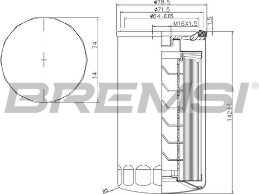 Bremsi FE1314 - Паливний фільтр autozip.com.ua