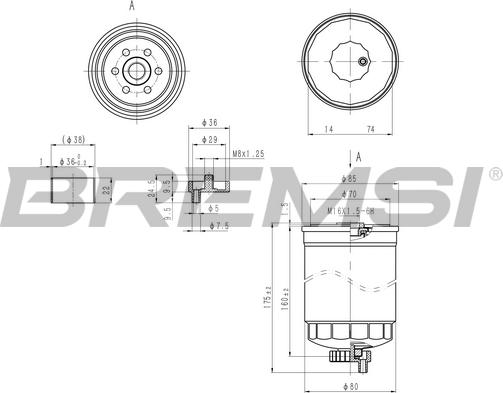Bremsi FE1316 - Паливний фільтр autozip.com.ua