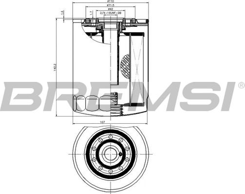 Bremsi FL0029 - Масляний фільтр autozip.com.ua