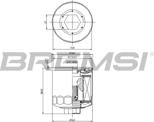 Bremsi FL0023 - Масляний фільтр autozip.com.ua