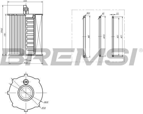 Bremsi FL0135 - Масляний фільтр autozip.com.ua