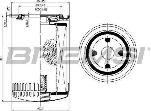 Bremsi FL0285 - Масляний фільтр autozip.com.ua