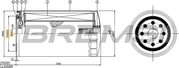 Bremsi FL0758 - Масляний фільтр autozip.com.ua