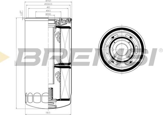 Bremsi FL0739 - Масляний фільтр autozip.com.ua
