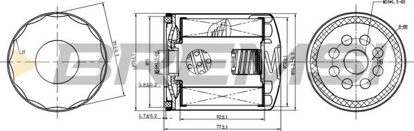 Bremsi FL1445 - Масляний фільтр autozip.com.ua