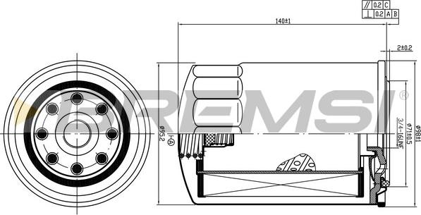 Bremsi FL1452 - Масляний фільтр autozip.com.ua