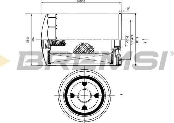 Bremsi FL1462 - Масляний фільтр autozip.com.ua