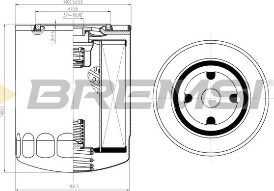 Bremsi FL1424 - Масляний фільтр autozip.com.ua