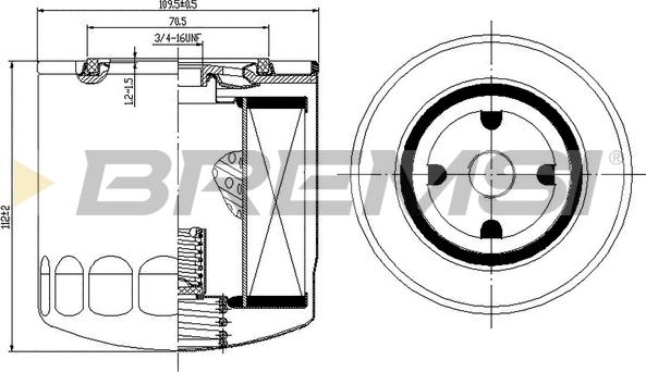 Bremsi FL1295 - Масляний фільтр autozip.com.ua