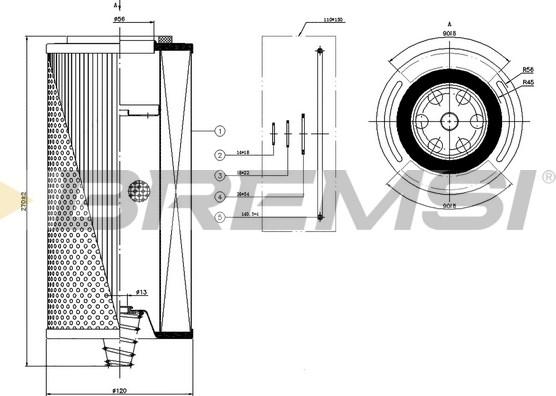 Bremsi FL1736 - Масляний фільтр autozip.com.ua