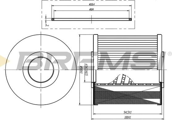 Bremsi FL1732 - Масляний фільтр autozip.com.ua