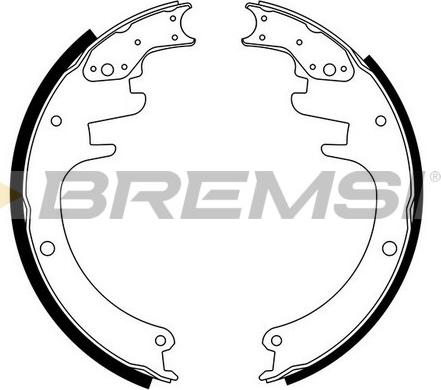 Bremsi GF4451 - Комплект гальм, барабанний механізм autozip.com.ua