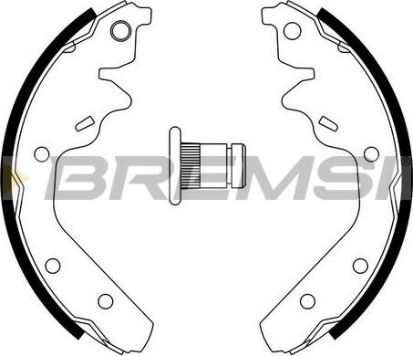 Bremsi GF4519 - Комплект гальм, барабанний механізм autozip.com.ua
