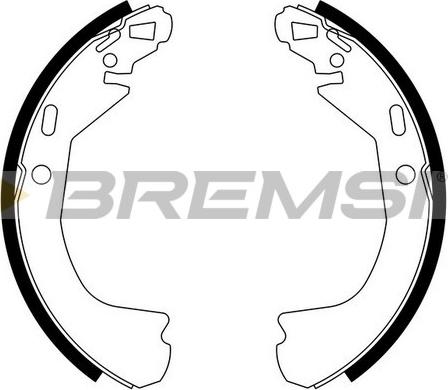 Bremsi GF4636 - Комплект гальм, барабанний механізм autozip.com.ua