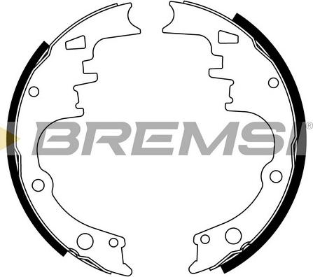 Bremsi GF4245 - Комплект гальм, барабанний механізм autozip.com.ua