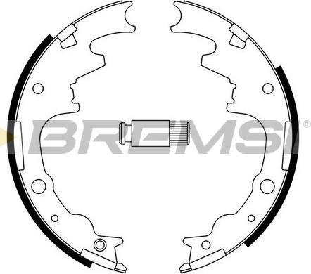 Bremsi GF4704 - Комплект гальм, барабанний механізм autozip.com.ua