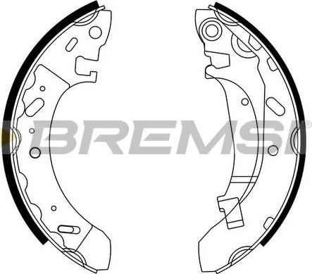 Bremsi GF4716 - Комплект гальм, барабанний механізм autozip.com.ua