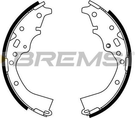 Bremsi GF0959 - Комплект гальм, барабанний механізм autozip.com.ua