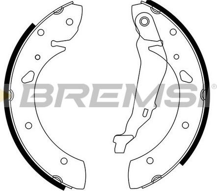 Bremsi GF0950 - Комплект гальм, барабанний механізм autozip.com.ua