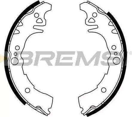 Bremsi GF0957 - Комплект гальм, барабанний механізм autozip.com.ua