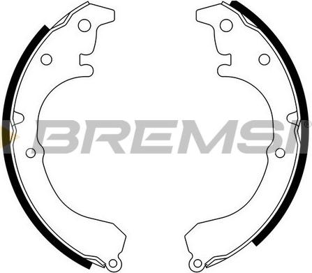 Bremsi GF0960 - Комплект гальм, барабанний механізм autozip.com.ua