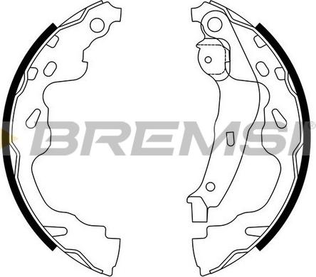 Bremsi GF0961 - Комплект гальм, барабанний механізм autozip.com.ua