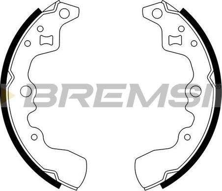 Bremsi GF0901 - Комплект гальм, барабанний механізм autozip.com.ua