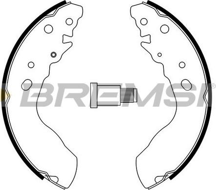 Bremsi GF0915 - Комплект гальм, барабанний механізм autozip.com.ua