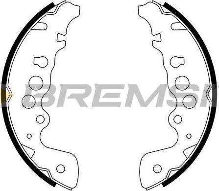 Bremsi GF0913 - Комплект гальм, барабанний механізм autozip.com.ua