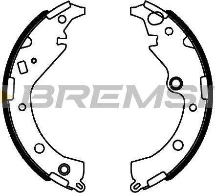 Bremsi GF0989 - Комплект гальм, барабанний механізм autozip.com.ua