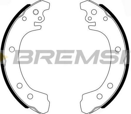 Bremsi GF0981 - Комплект гальм, барабанний механізм autozip.com.ua