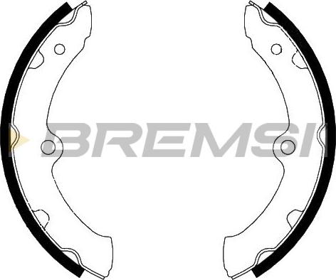Bremsi GF0987 - Комплект гальм, барабанний механізм autozip.com.ua