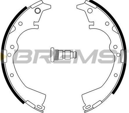 Bremsi GF0938 - Комплект гальм, барабанний механізм autozip.com.ua