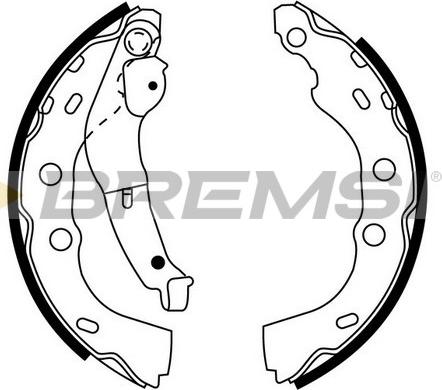 Bremsi GF0920 - Комплект гальм, барабанний механізм autozip.com.ua