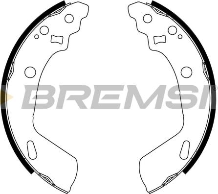 Bremsi GF0928 - Комплект гальм, барабанний механізм autozip.com.ua