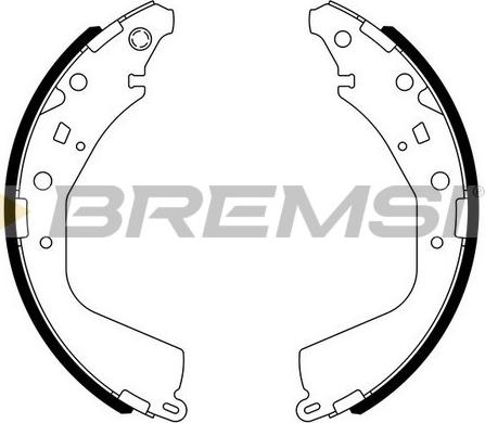 Bremsi GF0975 - Комплект гальм, барабанний механізм autozip.com.ua