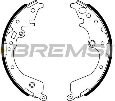 Bremsi GF0972 - Комплект гальм, барабанний механізм autozip.com.ua