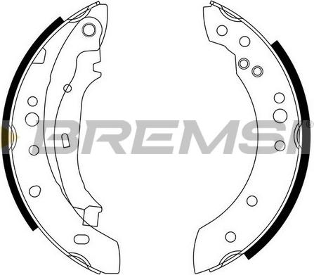 Bremsi GF0446 - Комплект гальм, барабанний механізм autozip.com.ua