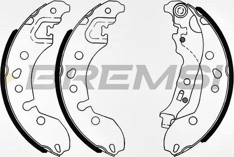 Bremsi GF0448 - Комплект гальм, барабанний механізм autozip.com.ua