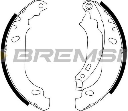 Bremsi GF0408 - Комплект гальм, барабанний механізм autozip.com.ua