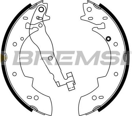 Bremsi GF0419 - Комплект гальм, барабанний механізм autozip.com.ua