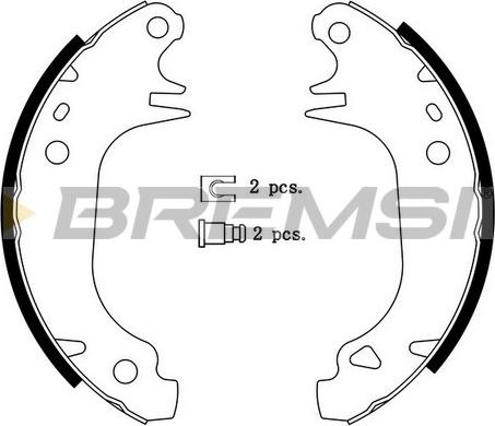 Bremsi GF0414 - Комплект гальм, барабанний механізм autozip.com.ua