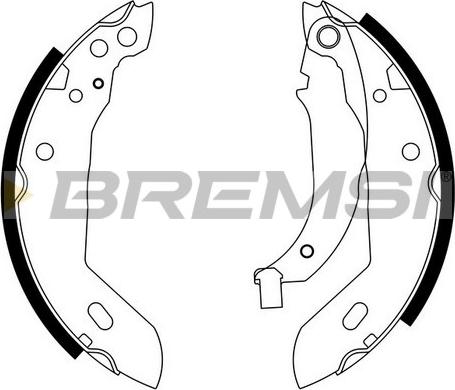 Bremsi GF0411 - Комплект гальм, барабанний механізм autozip.com.ua