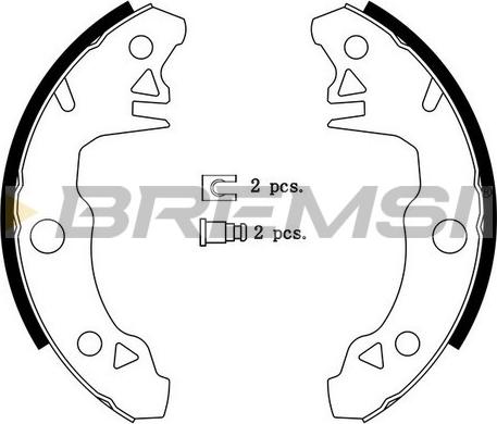 Bremsi GF0413 - Комплект гальм, барабанний механізм autozip.com.ua
